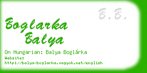 boglarka balya business card