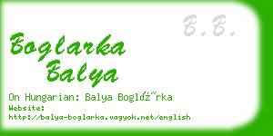boglarka balya business card